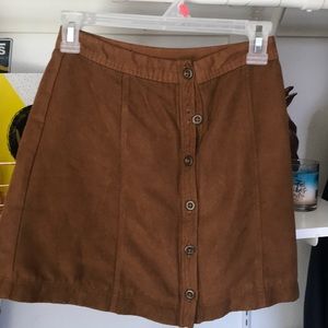 size small brown button up skirt!!